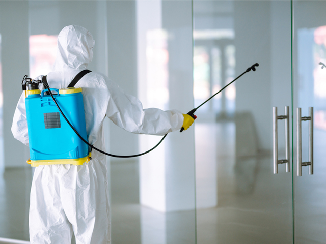 Electrostatic spray cleaning