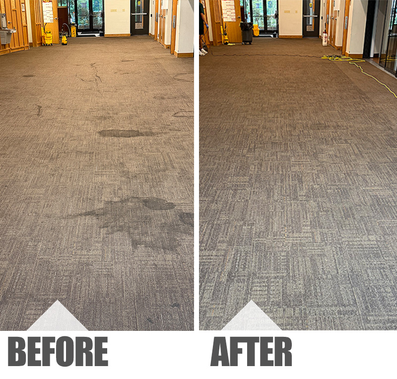 commercial carpet cleaning project